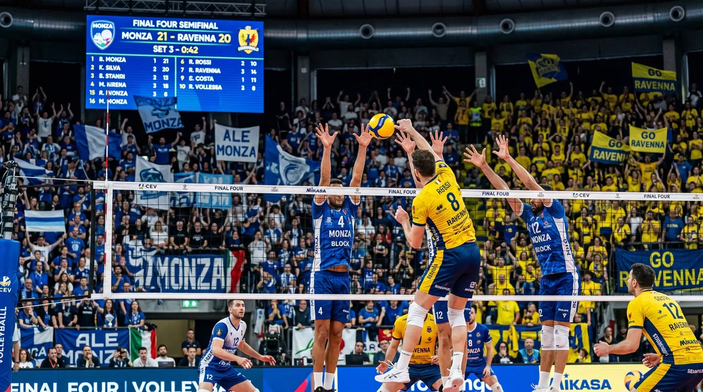 Semifinale della Final Four di Coppa Italia con due squadre di pallavolo in campo