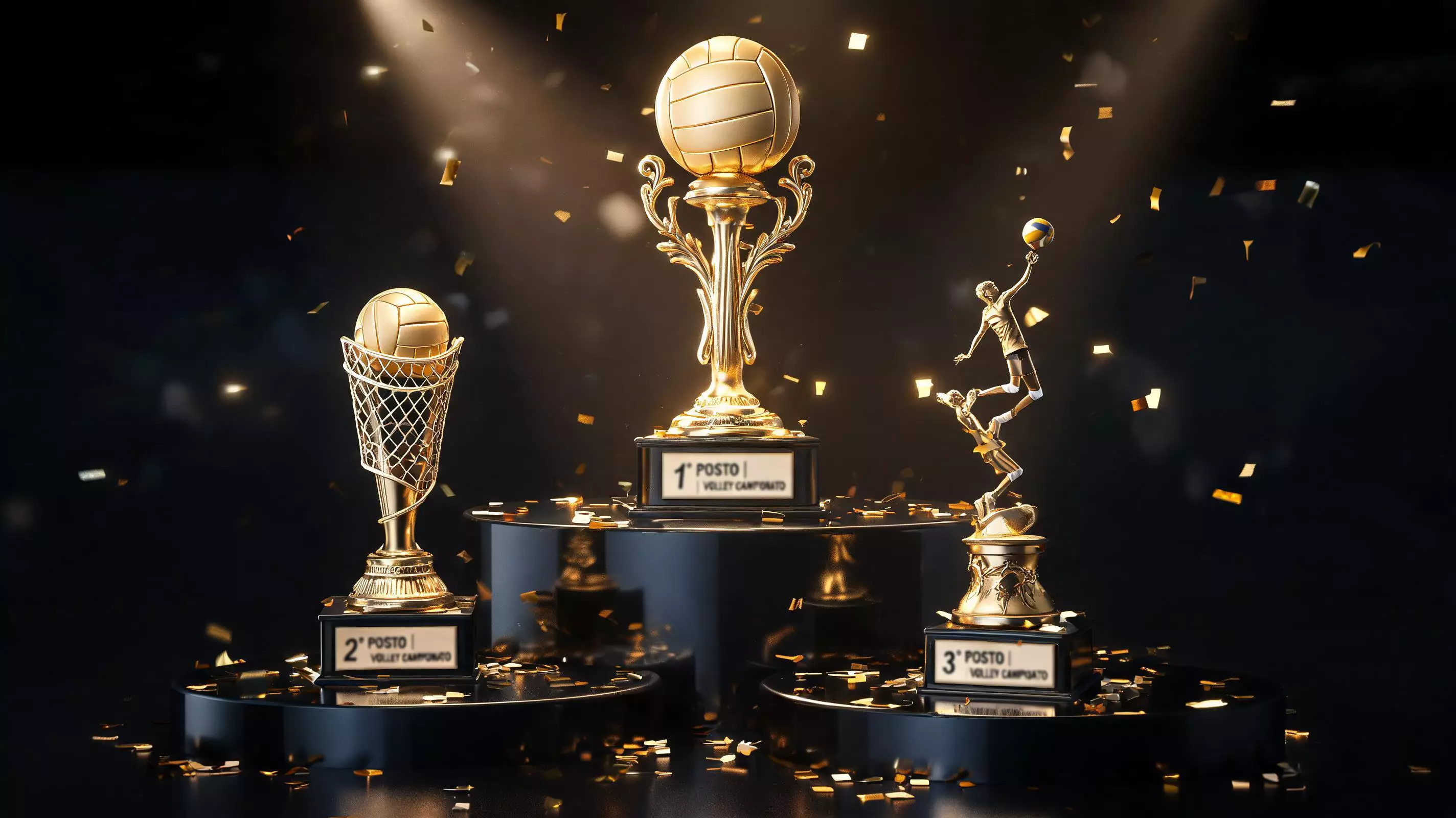 I tre trofei della tripla corona di Perugia nella pallavolo