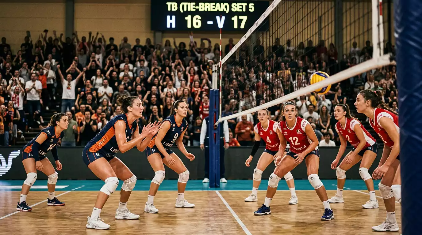 Pubblico entusiasta nel palazzetto durante la finale scudetto di pallavolo