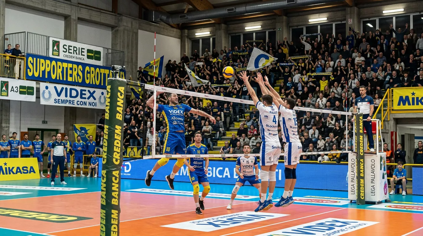 Partita della Serie A3 maschile di pallavolo come modello per la nuova divisione femminile