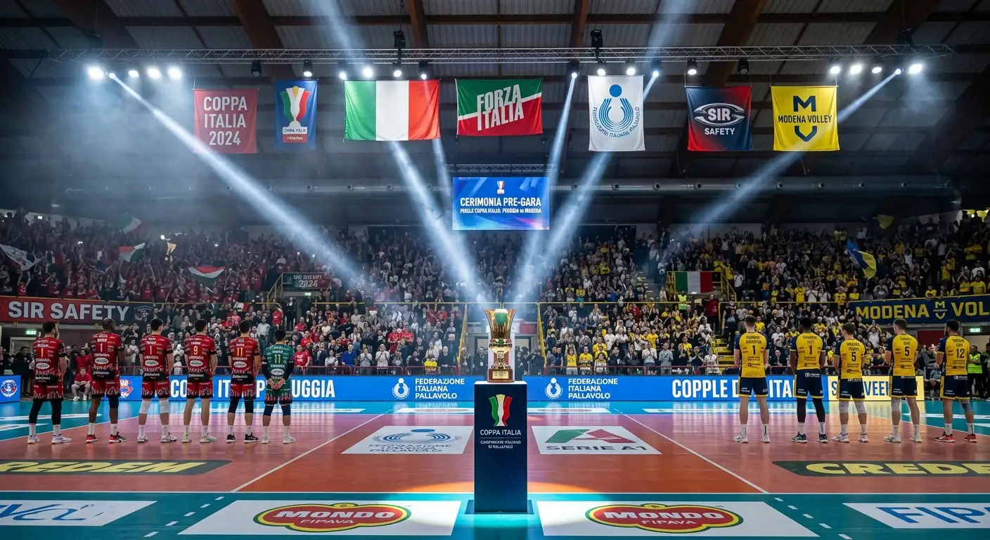 Cerimonia di apertura della stagione di pallavolo con la Supercoppa italiana