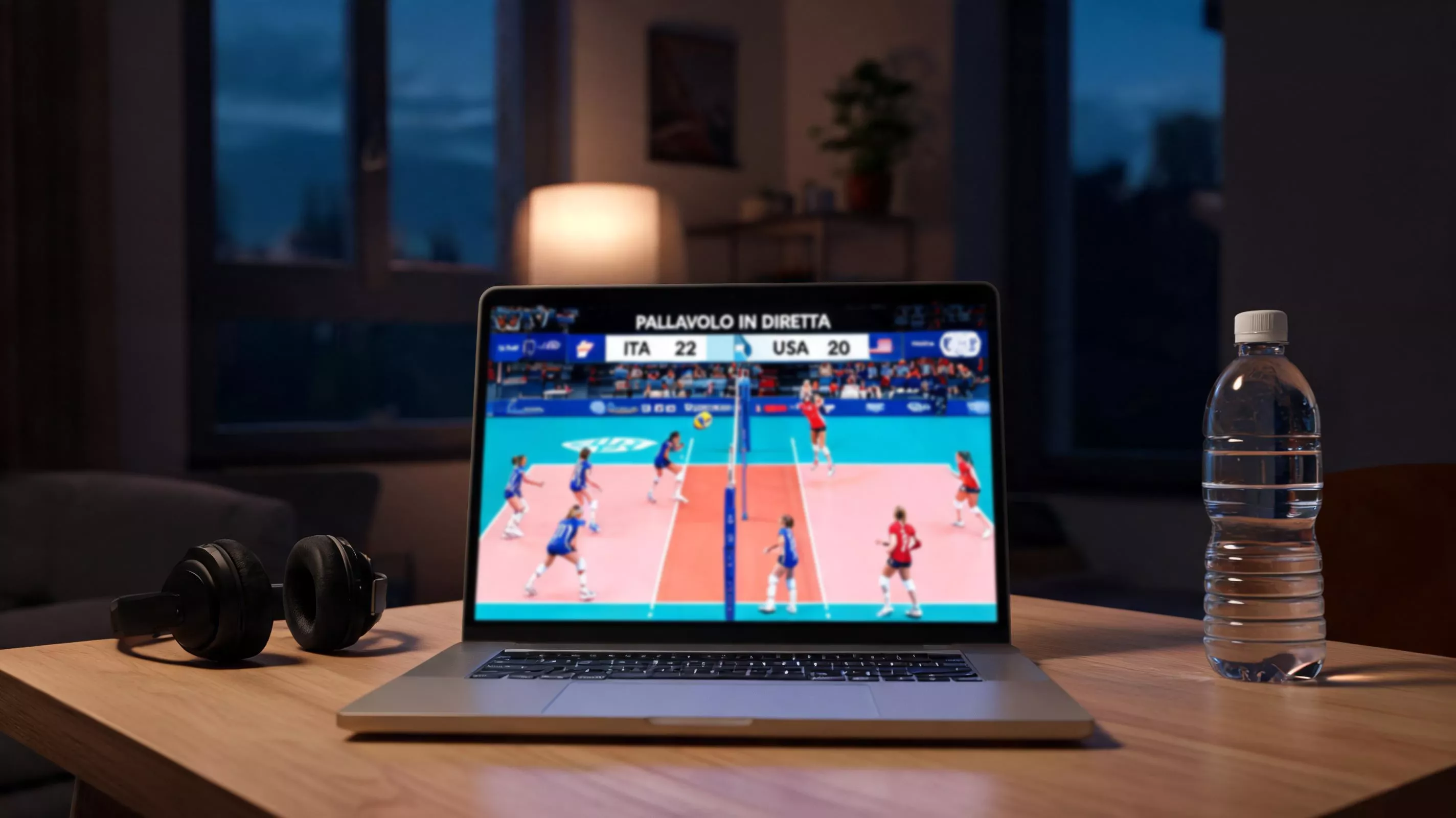 Piattaforma di streaming VBTV con la diretta di una partita di pallavolo Serie A