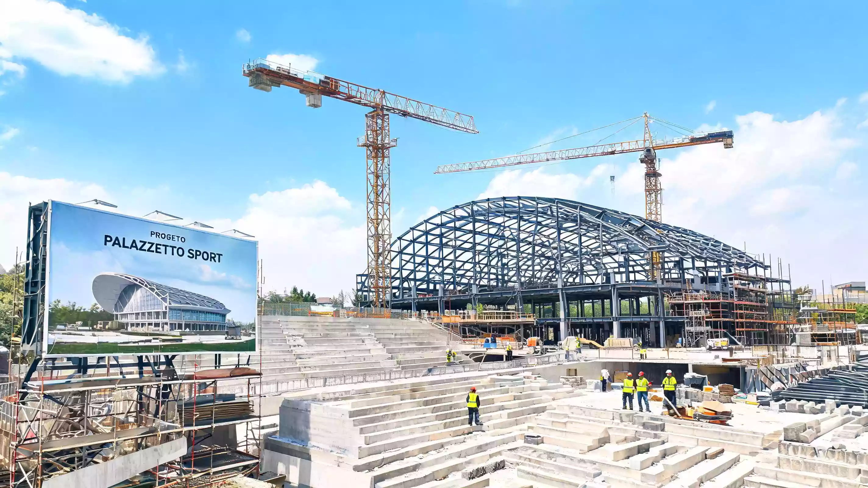 Lavori di ristrutturazione e ammodernamento di un palazzetto di pallavolo
