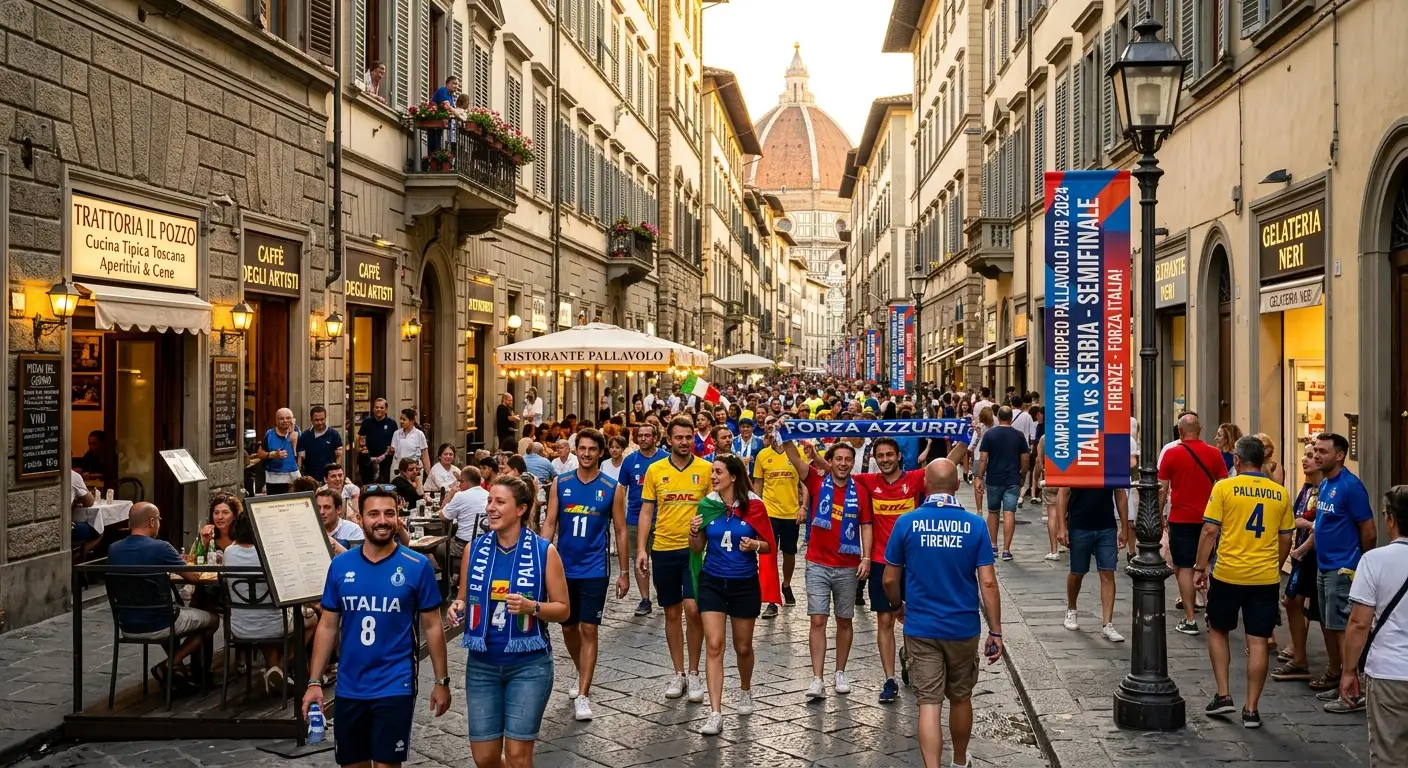 Turismo sportivo durante un grande evento europeo di pallavolo