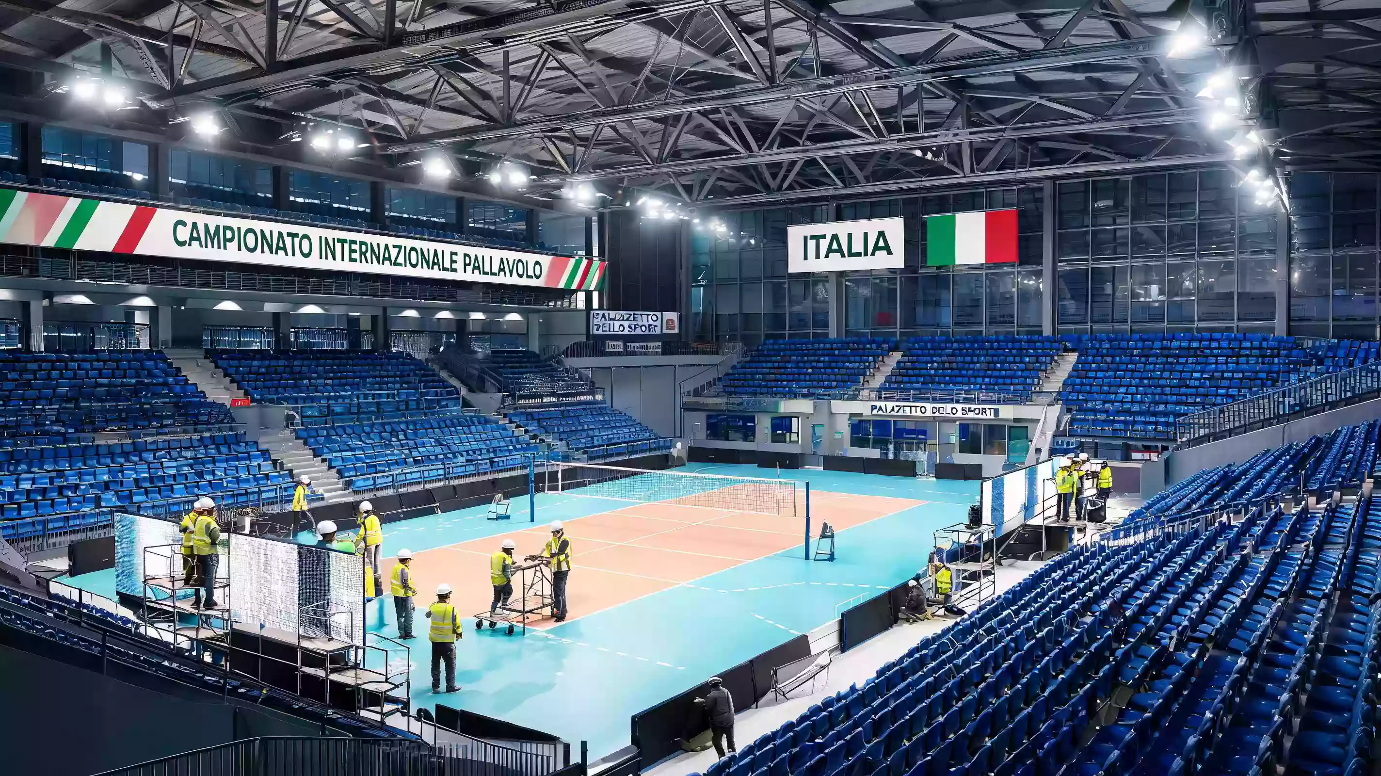 Arena moderna italiana pronta per gli Europei di pallavolo 2026