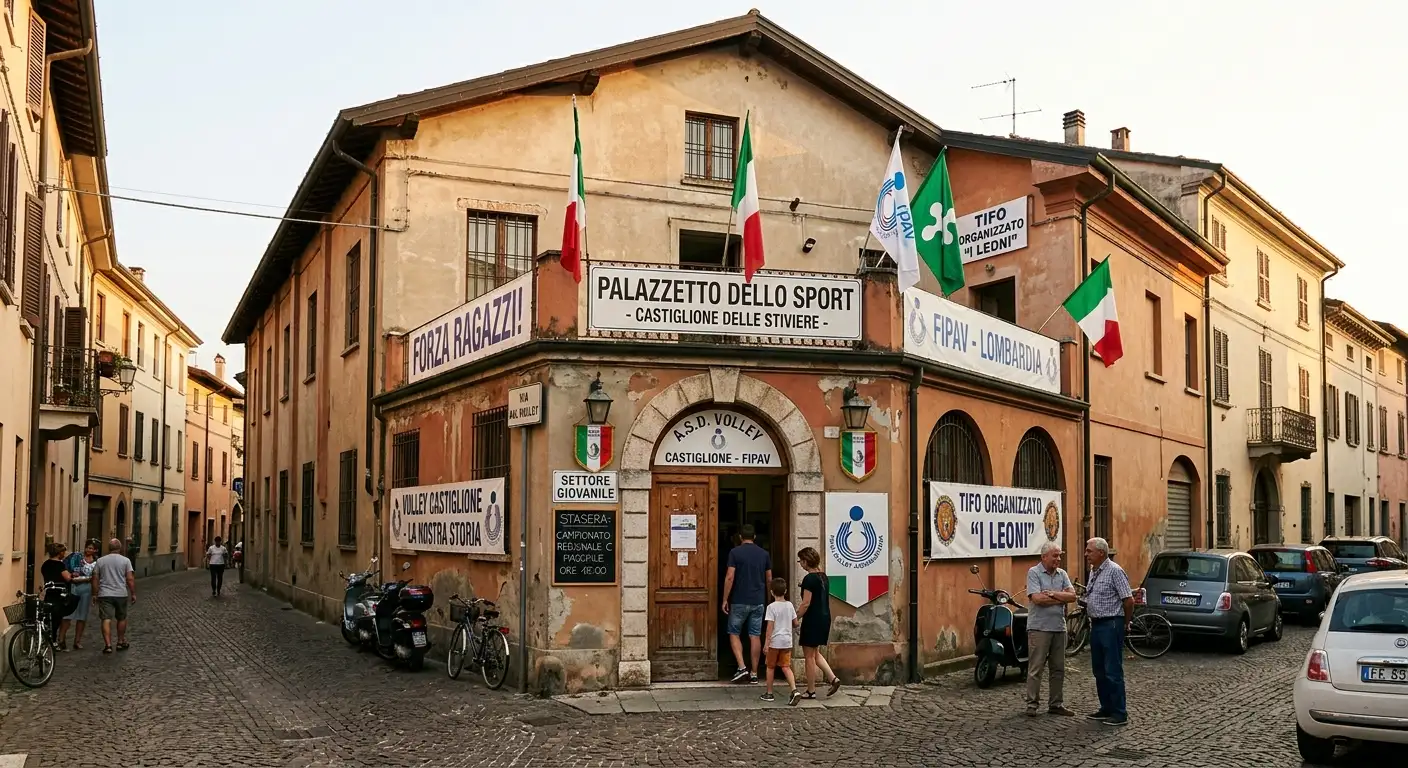 Palazzetto del volley in una piccola città italiana