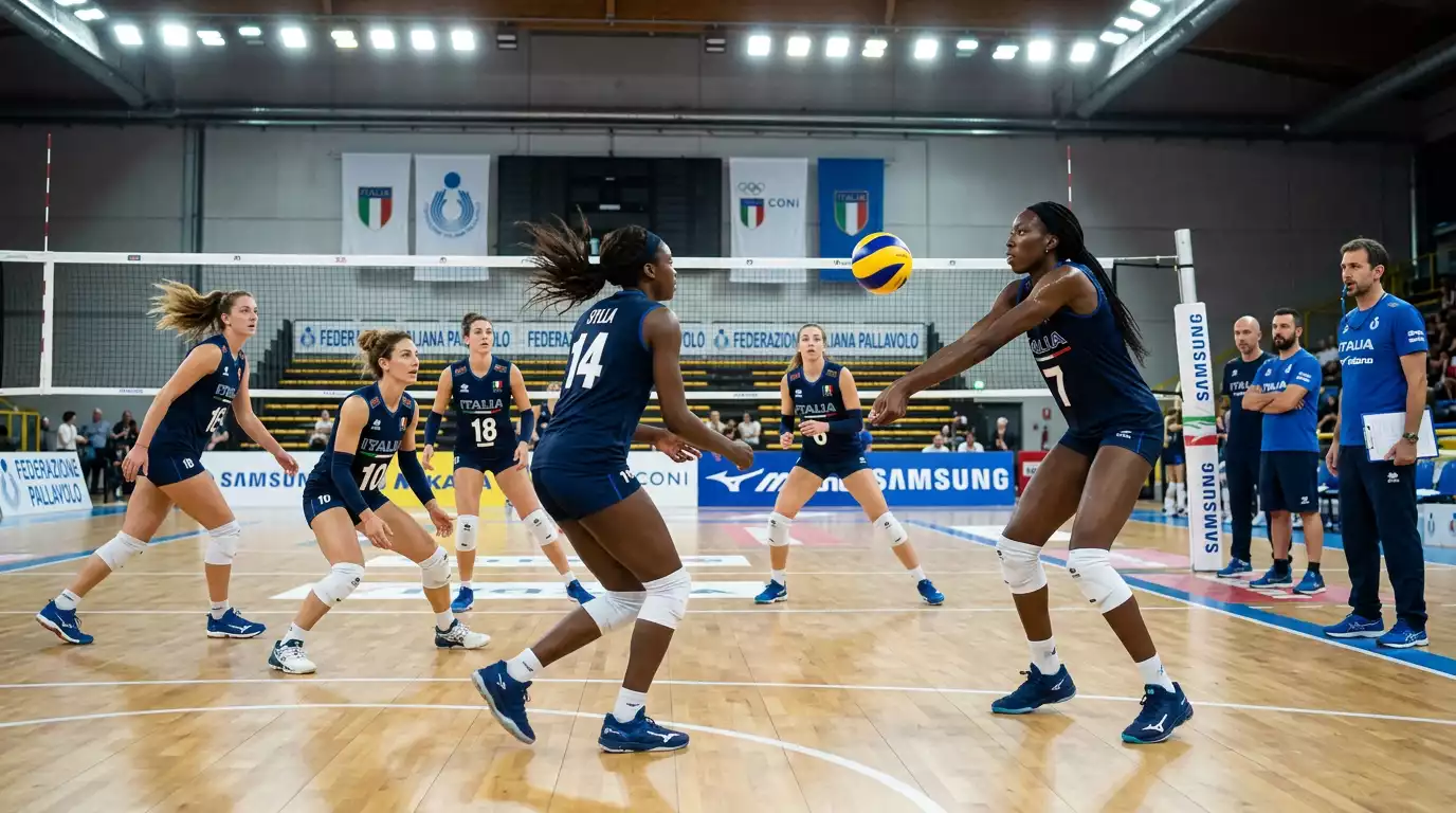 Allenamento della Nazionale femminile italiana di pallavolo
